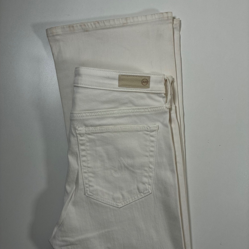 AG Adriano Goldschmied Angel Bootcut Jeans Women 28x35 Tall White Stretch Tag 27
